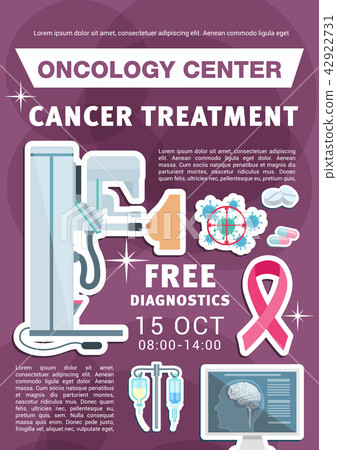 Oncology Diagnostics And Treatment Clinic Banner Stock