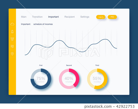 Dashboard infographic template with modern UI design 42922753