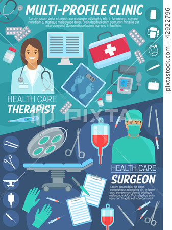 Primary care and surgery medical clinic banner 42922796