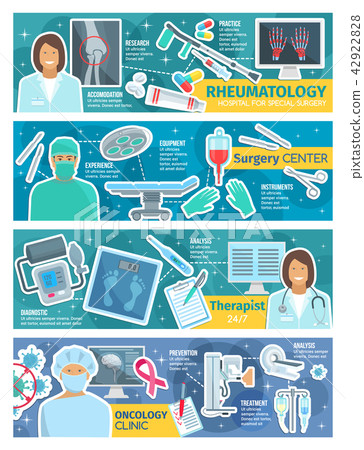 Surgery Therapy Oncology And Rheumatology Banner Stock