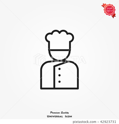 Chef icon vector. Kitchen simple sign symbol. 42923731