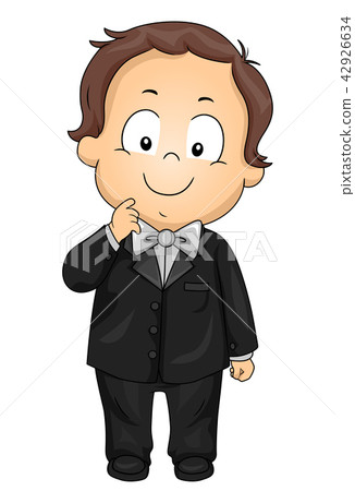 Toddler Boy Formal Suit Illustration 42926634