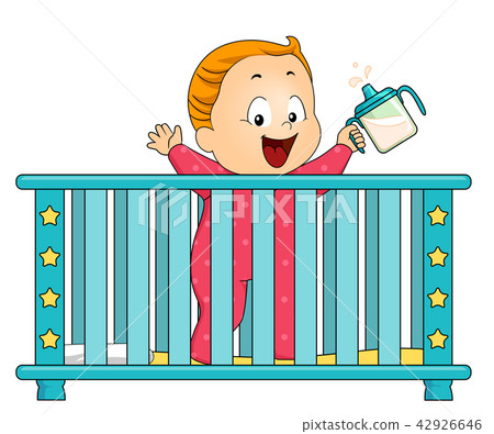 Toddler Crib Sippy Cup Illustration Toddler Crib Sippy Cup Illustration 42926646