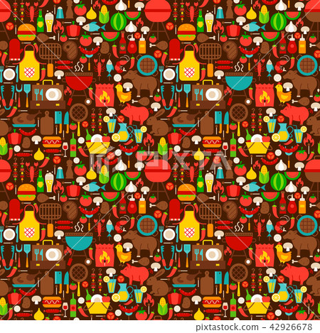 BBQ Grill Seamless Pattern 42926678