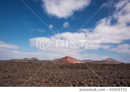 Red volcanic landscape,in Lanzarote, Spain. Red volcanic landscape,in Lanzarote, Spain. 42926732