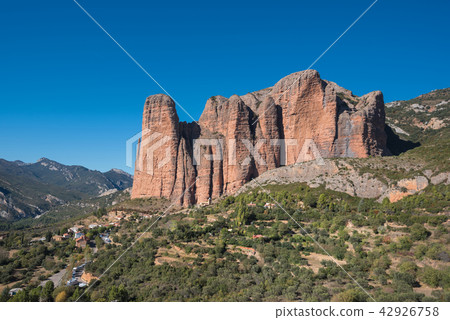 Mountain Landscape Mallos de Riglos Huesca, Spain. Mountain Landscape Mallos de Riglos Huesca, Spain. 42926758