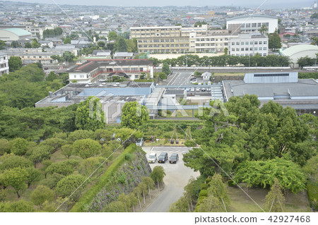 [Nagasaki] View of Shimabara city area from Shimabara castle 42927468