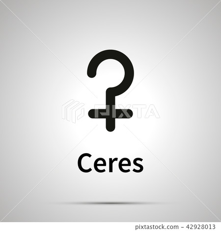 Ceres astronomical sign, simple black icon Ceres astronomical sign, simple black icon 42928013