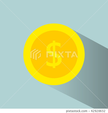 dollar coin on blue background,Vector Illustration dollar coin on blue background,Vector Illustration 42928632