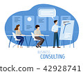 Modern business consulting flat design cartoon 42928741