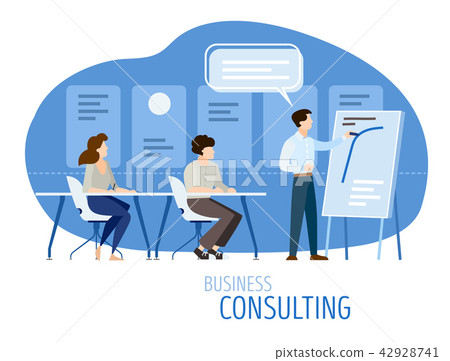 Modern business consulting flat design cartoon 42928741