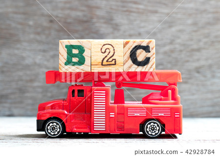 Toy fire ladder truck hold letter in word b2c 42928784
