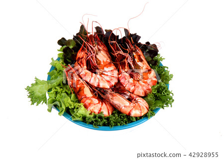 Grilled large fresh prawns served Grilled large fresh prawns served 42928955