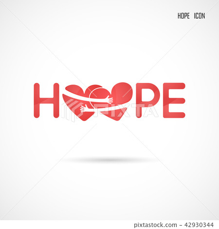 "Hope" typographical.Hope word icon.Breast Cancer "Hope" typographical.Hope word icon.Breast Cancer 42930344