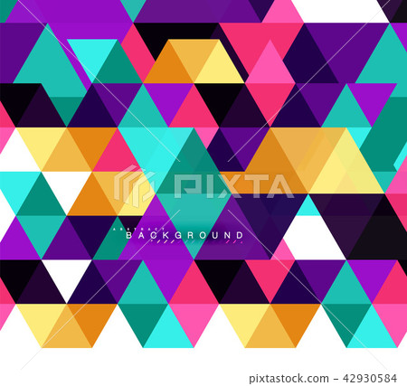 Multicolored triangles abstract background, mosaic tiles concept 42930584