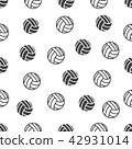 seamless pattern with volleyball 42931014