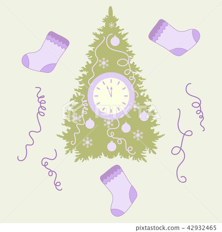 Christmas tree, christmas socks, snowflakes, ball, Christmas tree, christmas socks, snowflakes, ball, 42932465