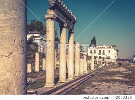 Panorama of the Roman Agora in summer, Athens Panorama of the Roman Agora in summer, Athens 42933359