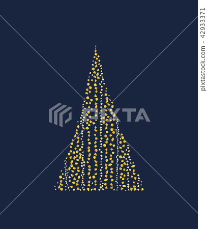 Golden christmas tree 42933371