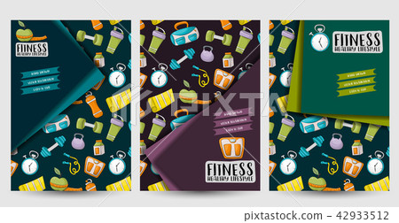 Fitness and healthy lifestyle brochure template. Fitness and healthy lifestyle brochure template. 42933512