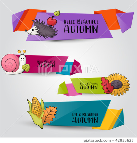 Autumn season concept. Horizontal banner template Autumn season concept. Horizontal banner template 42933625
