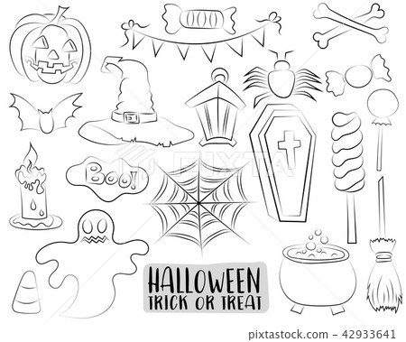 Set of Halloween design elements and icons 42933641