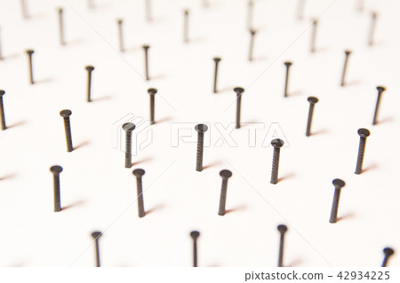 Group of Black concrete nails Galvanized dip color 42934225
