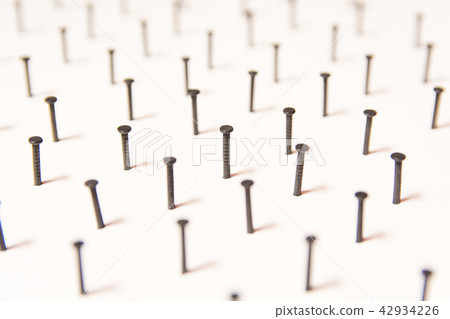 Group of Black concrete nails Galvanized dip color 42934226