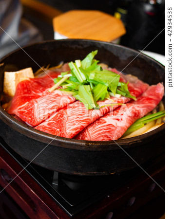 Tasty and delicious Wagyu beef Sukiyaki Tasty and delicious Wagyu beef Sukiyaki 42934538
