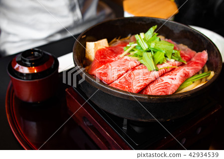 Tasty and delicious Wagyu beef Sukiyaki Tasty and delicious Wagyu beef Sukiyaki 42934539