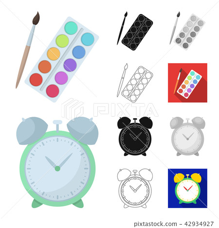 School and education cartoon,black,flat,monochrome,outline icons in set collection for design 42934927