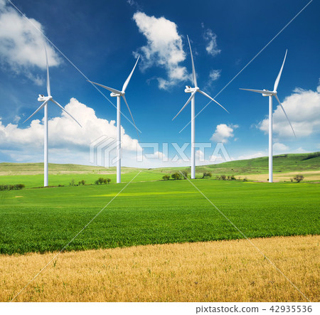 Wind power station. Ecological energy composition 42935536