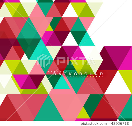 Multicolored triangles abstract background, mosaic tiles concept 42936718