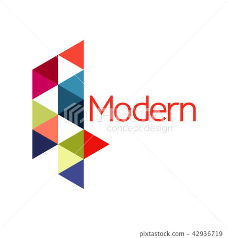 Triangle shape design abstract business logo icon design. Company logotype branding emblem idea 42936719