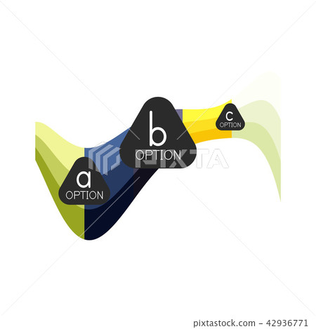 Abstract colorful geometric option infographics design template with sample abc options. Abstract 42936771