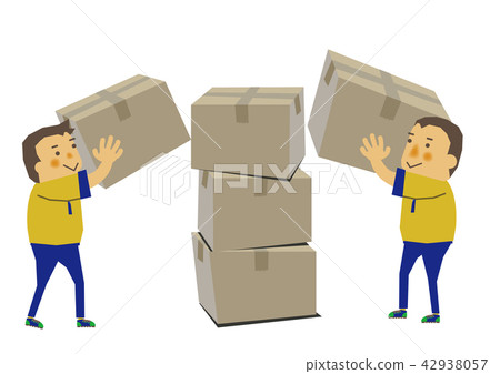 工作的人。運輸代理的工作者的例證。 工作的人。運輸代理的工作者的例證。 42938057