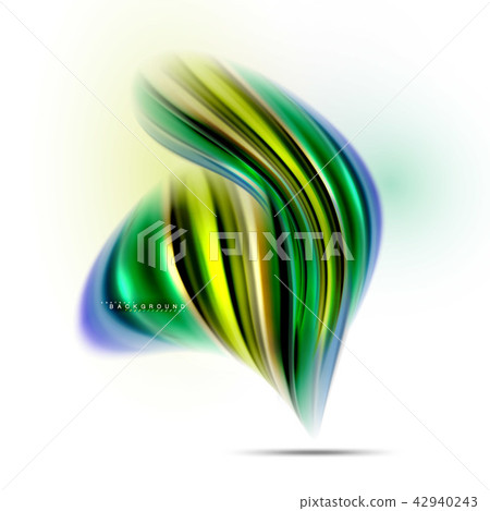 Fluid liquid mixing colors concept on light grey background, wave and swirl curve flow line, trendy 42940243