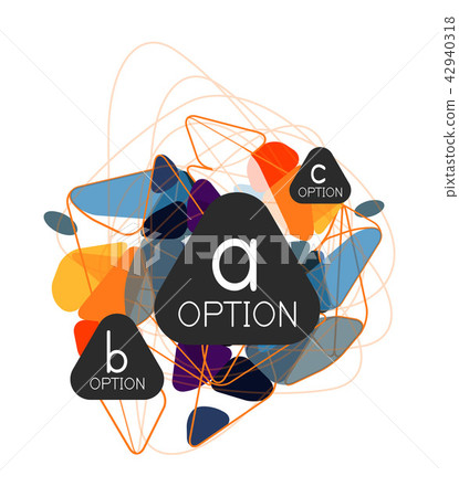 Geometric triangle infographics Geometric triangle infographics 42940318