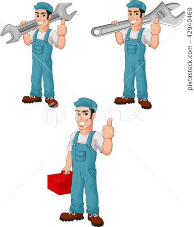 Cartoon mechanic collection set Cartoon mechanic collection set 42940469