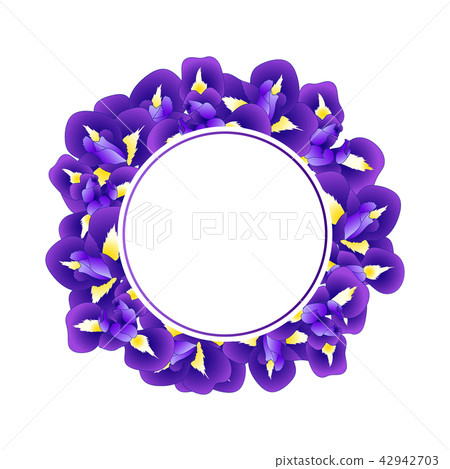 Iris Flower Banner Wreath 42942703