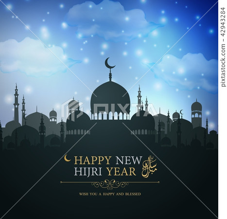 Happy New Hijri year islamic background 42943284