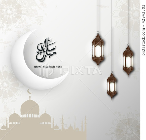Happy new Hijri year. Islamic New Year Design Back 42943503