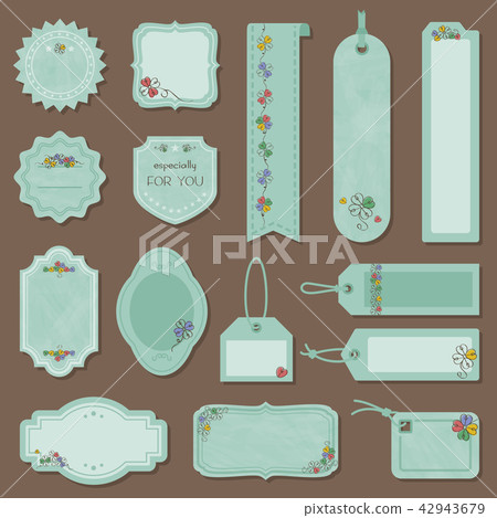 Colorful Clover Label & Tag Set 42943679