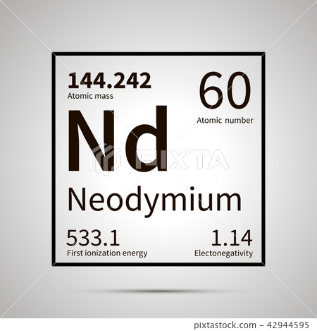 Neodymium chemical element icon 42944595