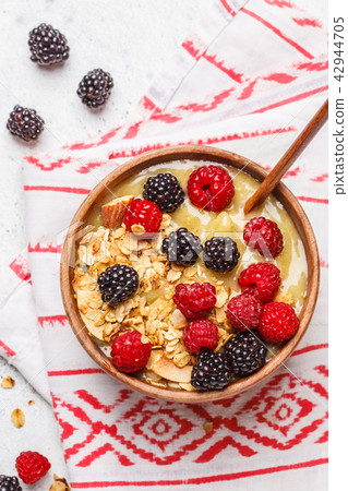 Smoothie bowl with berries.  42944705