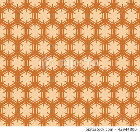 Brown hexagons on beige,abstract geometric pattern Brown hexagons on beige,abstract geometric pattern 42944800