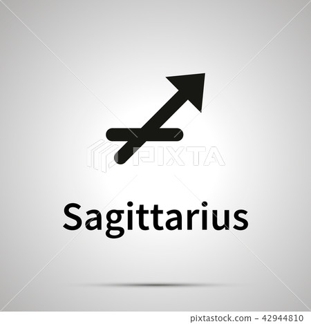 Sagittarius astronomical sign, simple black icon 42944810
