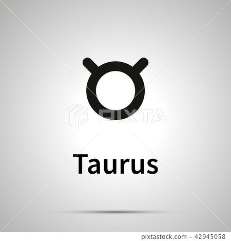 Taurus astronomical sign simple black icon Stock Illustration