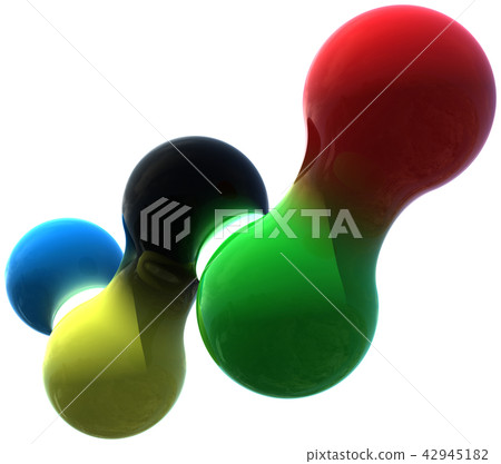 CG 3D illustration 3D meta-shape 5 spheres 5 colors Olympic image clipping CG 3D illustration 3D meta-shape 5 spheres 5 colors Olympic image clipping 42945182