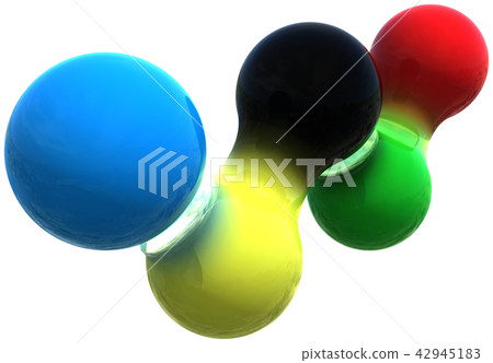 CG 3D illustration 3D meta-shape 5 spheres 5 colors Olympic image clipping CG 3D illustration 3D meta-shape 5 spheres 5 colors Olympic image clipping 42945183